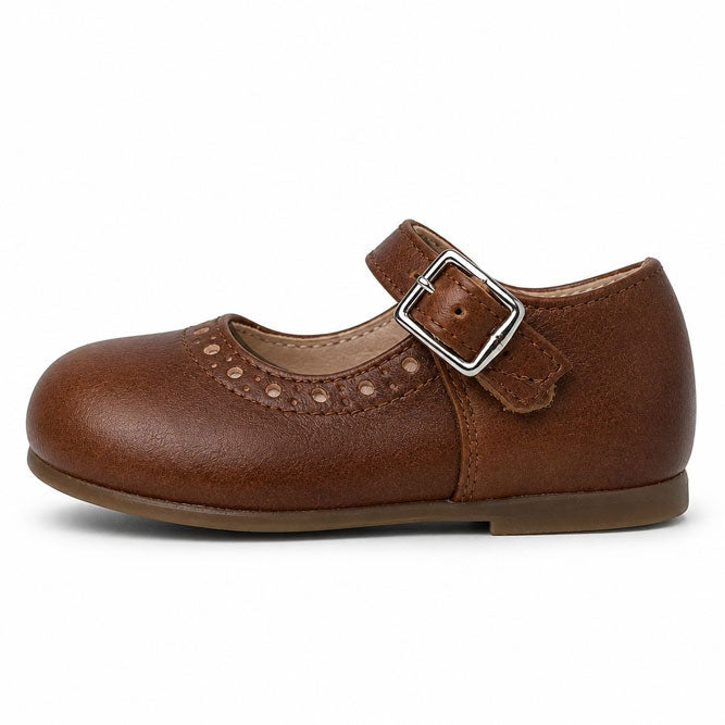 Papanatas  Dark Brown Baby Mary Janes