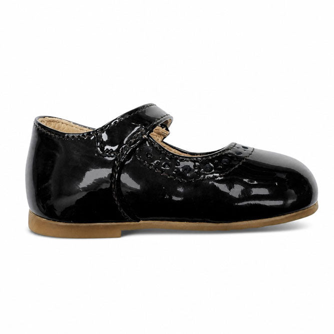 Papanatas  Brown Patent Leather Baby Mary Janes