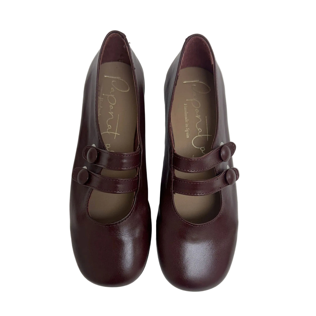 Papanatas   Burgundy Double Strap Mary Jane