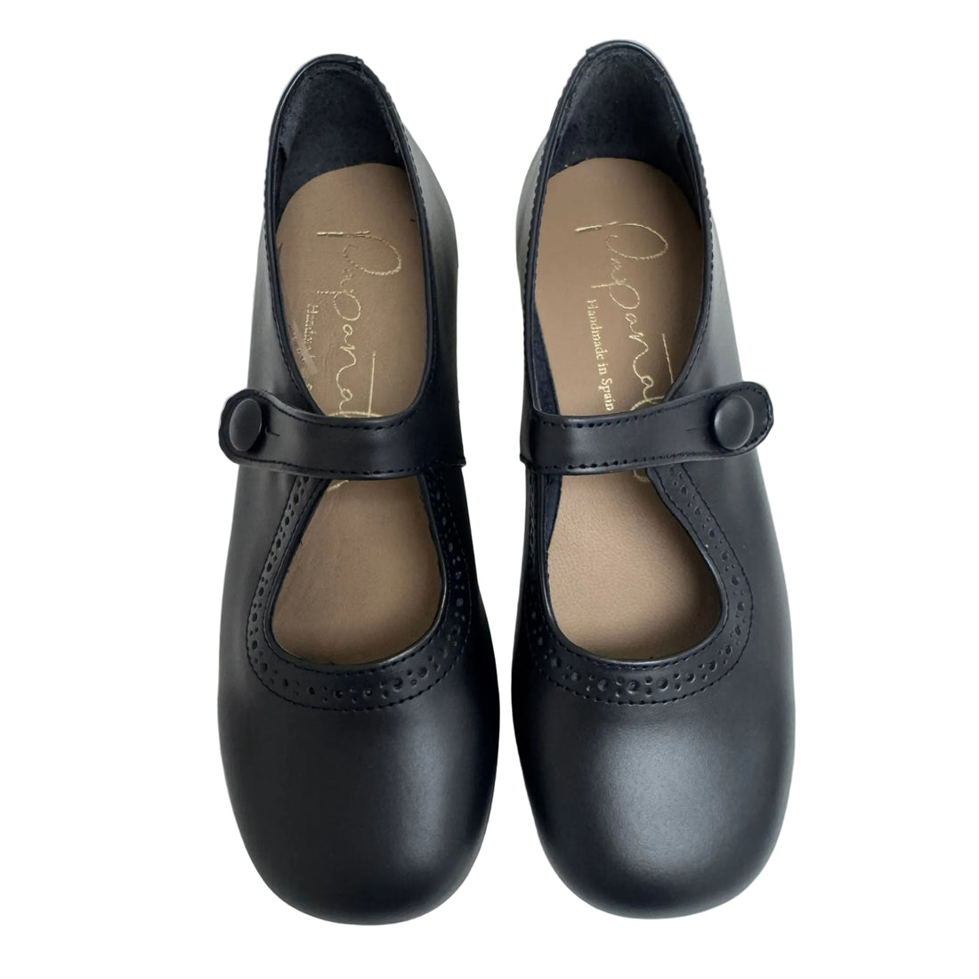 Papanatas  Blue Leather Old School Mary Jane