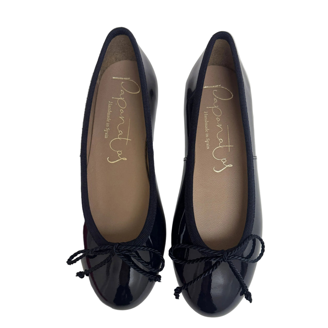 Papanatas  Blue Patent Leather Ballet Flat