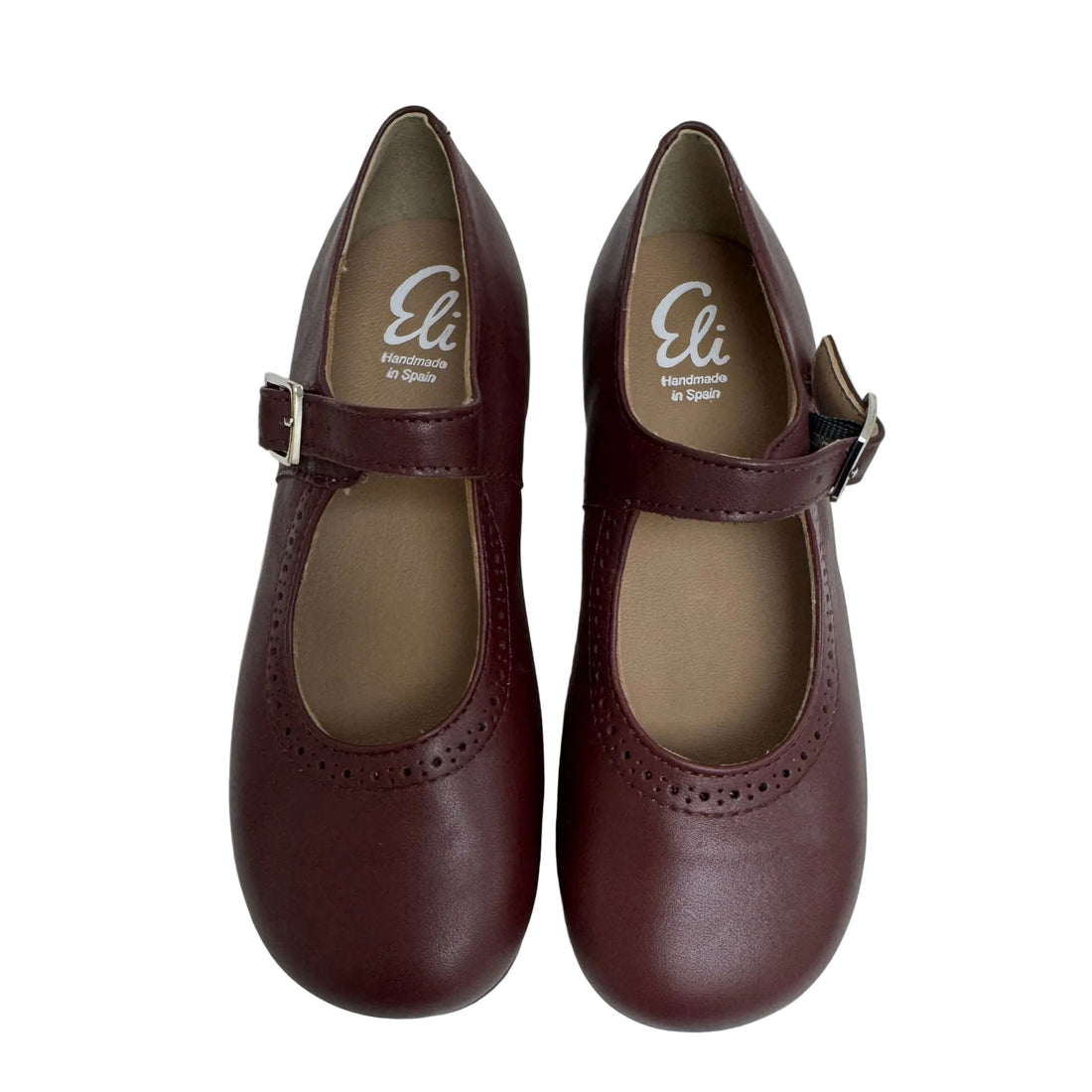 Papanatas  Burgundy Old School Buckle Mary Jane