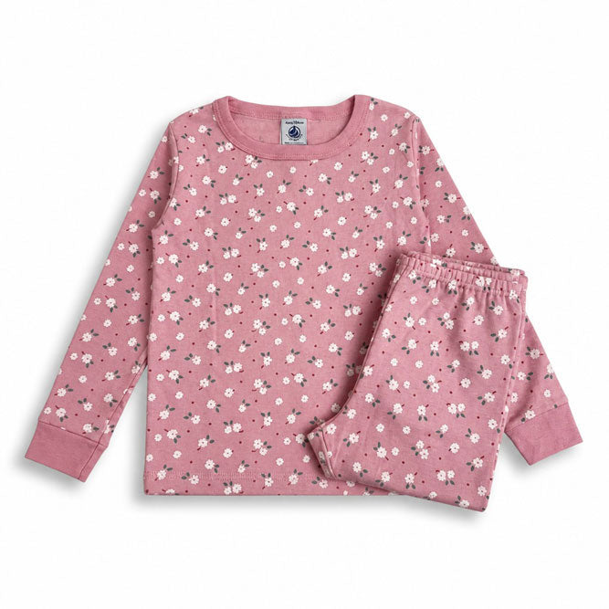 Petit Bateau Pink Floral Printed Pajamas