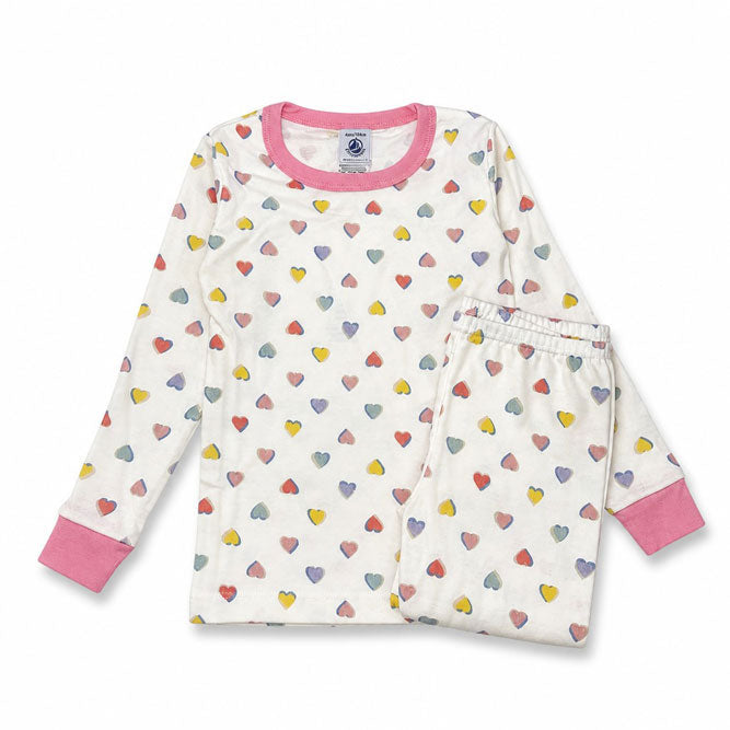 Petit Bateau Heart Printed Pajamas