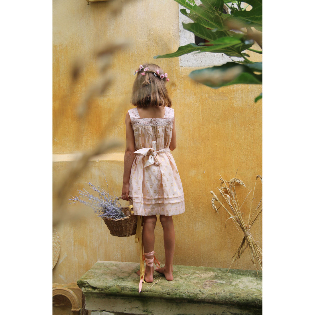 Bonjour Light Pink Chanderi Eleonore Dress
