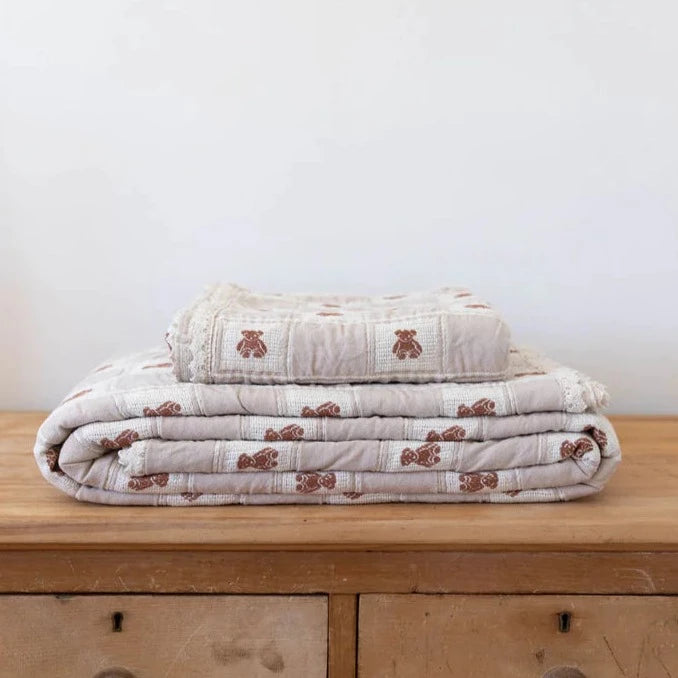New Grain Teddy Patchwork Blanket