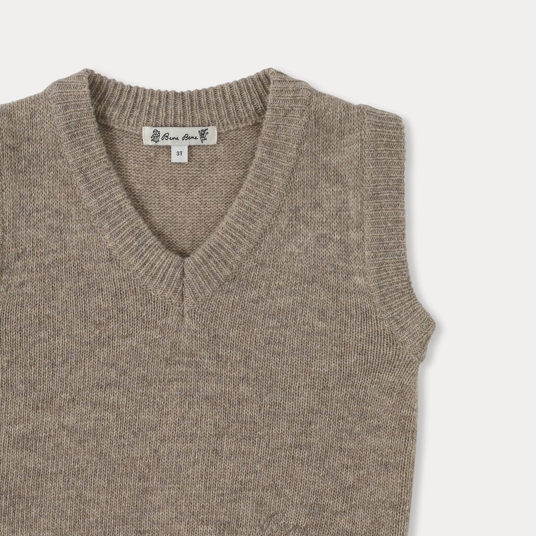 Bene Bene Linen Beige Cuddly Knit Vest