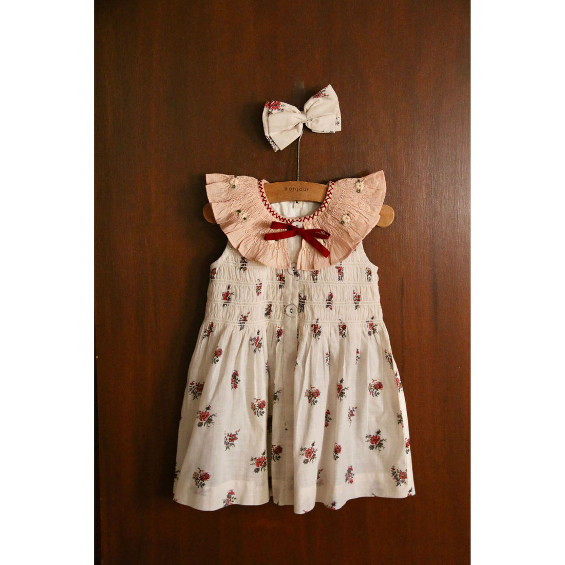Bonjour Garden Flowers Print Tunique With Hair Clip