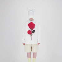 Caroline Bosmans Red Rose Felpa Sweatshirt