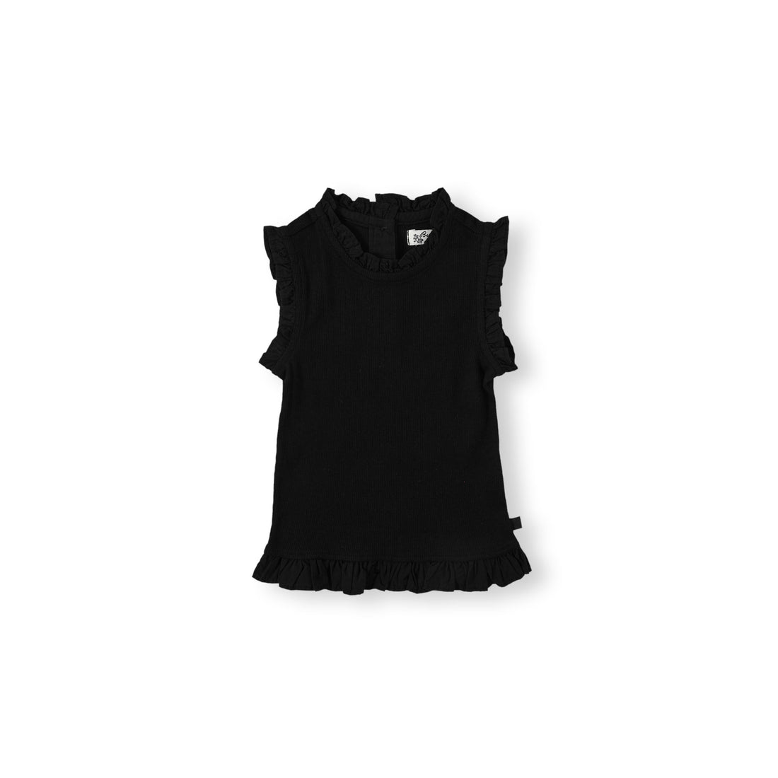 Bene Bene Black Pure Sleeveless Frill Baby Tee