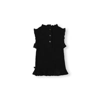 Bene Bene Black Pure Sleeveless Frill Baby Tee