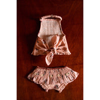 Bonjour Pink Garden Flowers Print Swimsuit