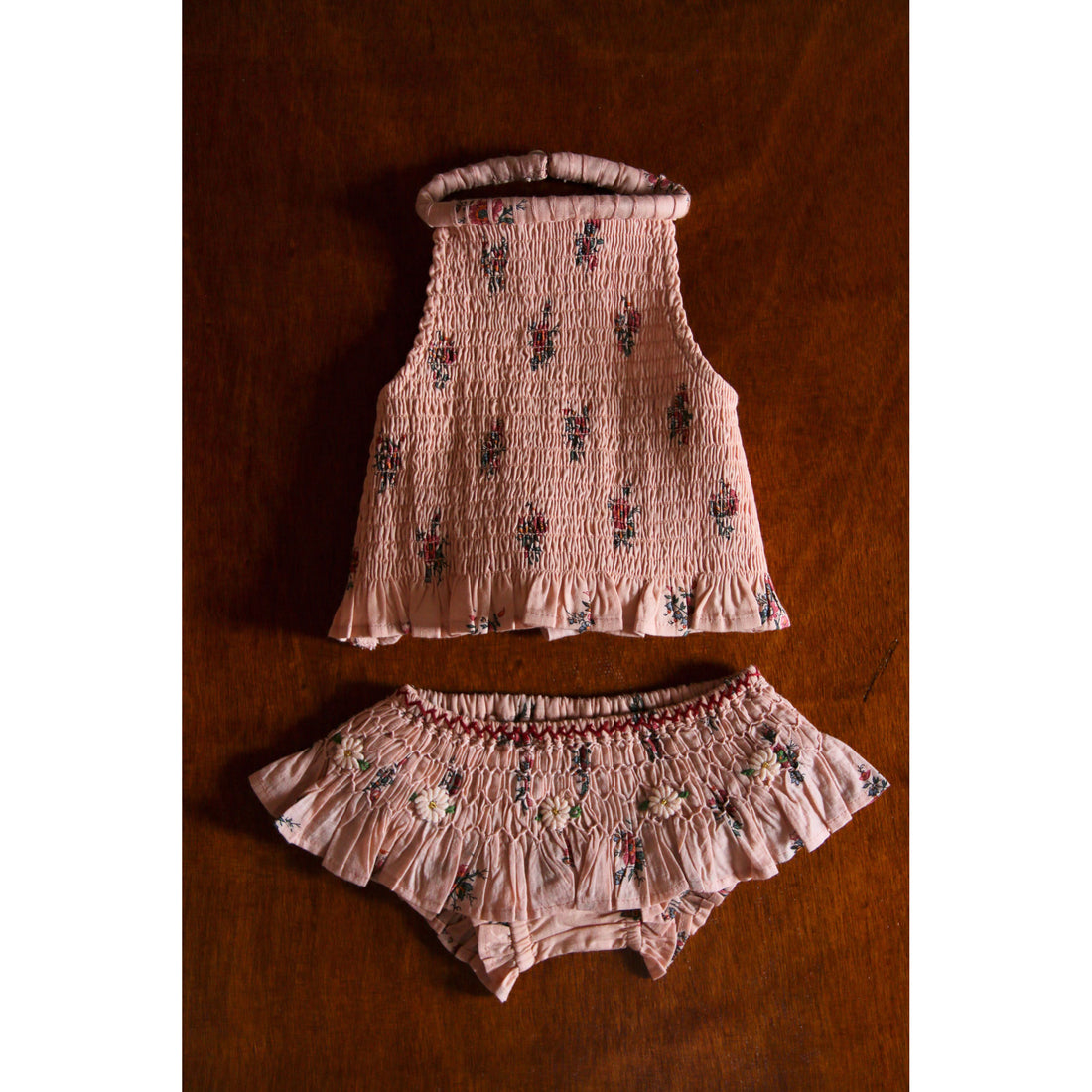 Bonjour Pink Garden Flowers Print Swimsuit