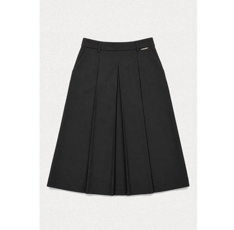 Twinset Black Pleated Long Skirt