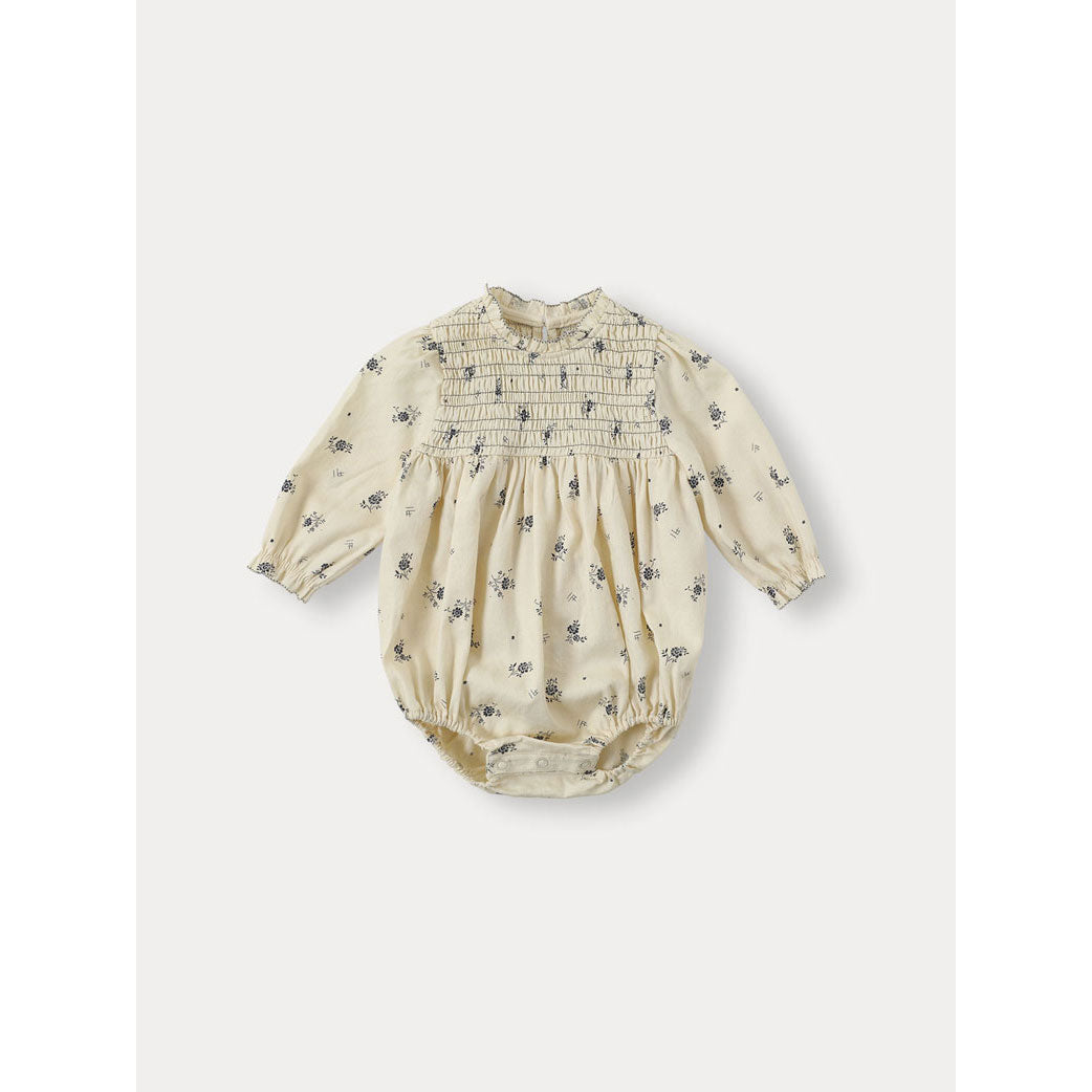 Bene Bene Ecru Baby Leon Smocking Romper