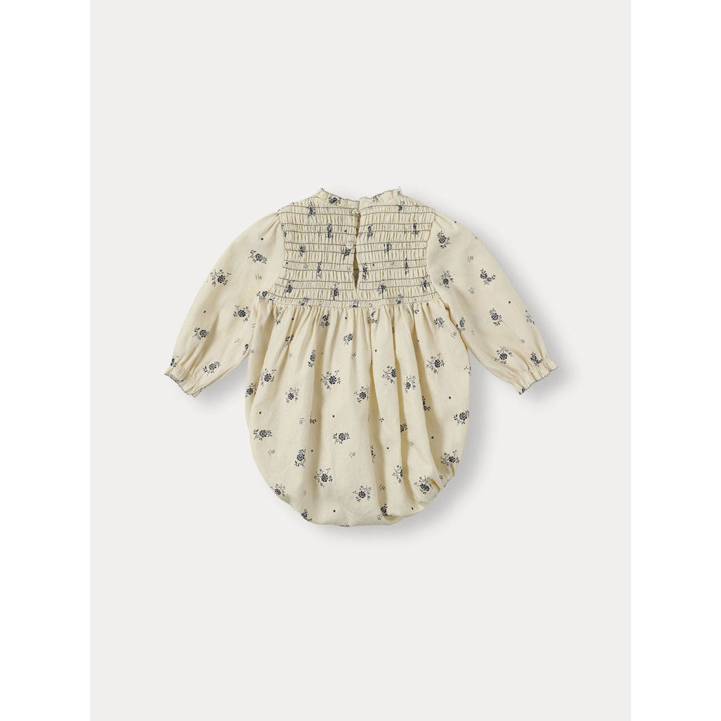 Bene Bene Ecru Baby Leon Smocking Romper