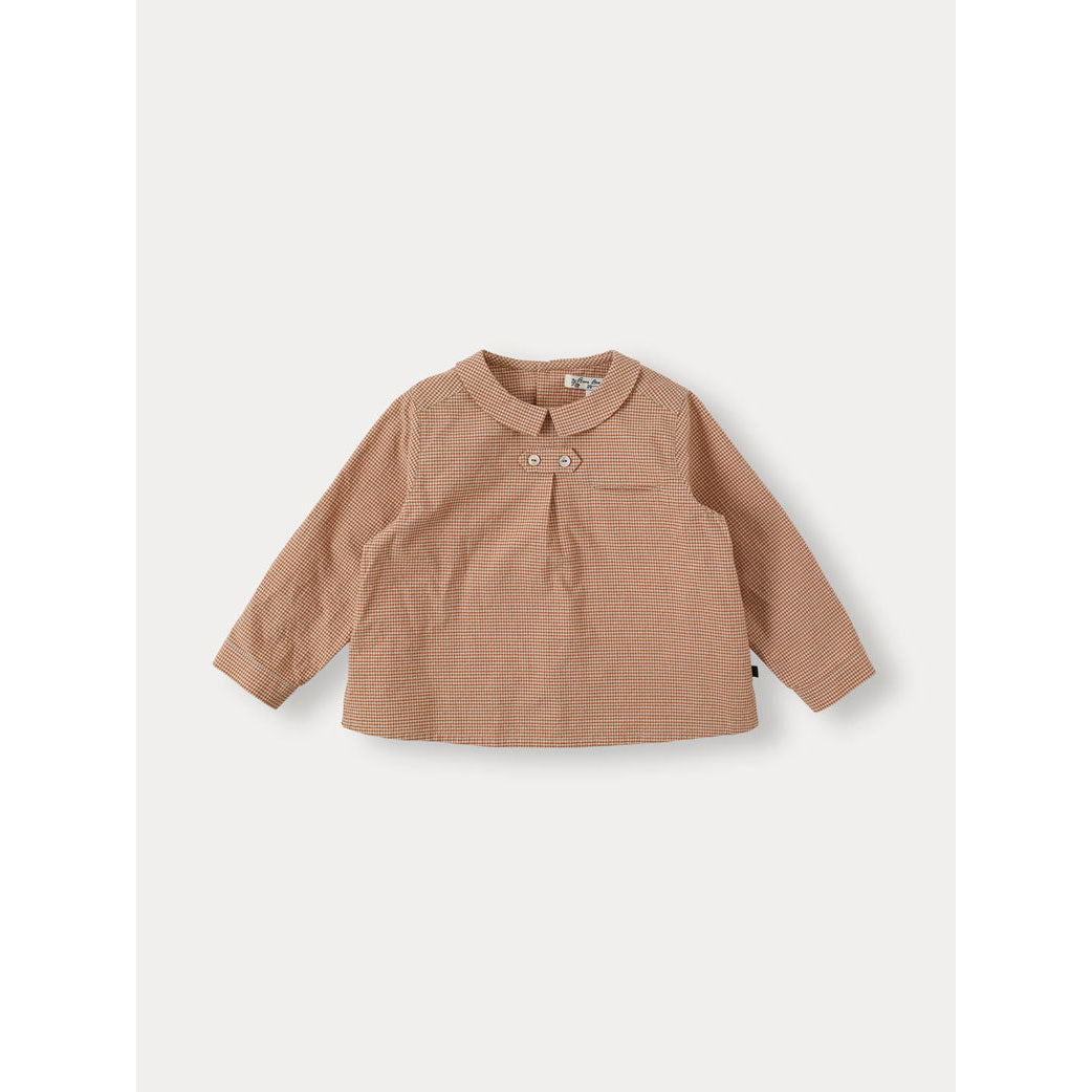 Bene Bene Orange Brown Cannelle Check Shirt
