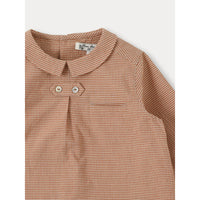Bene Bene Orange Brown Cannelle Check Shirt