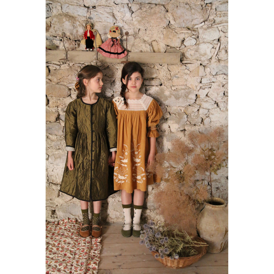 Bonjour Curry Baby Cord Dress + Hair Clip