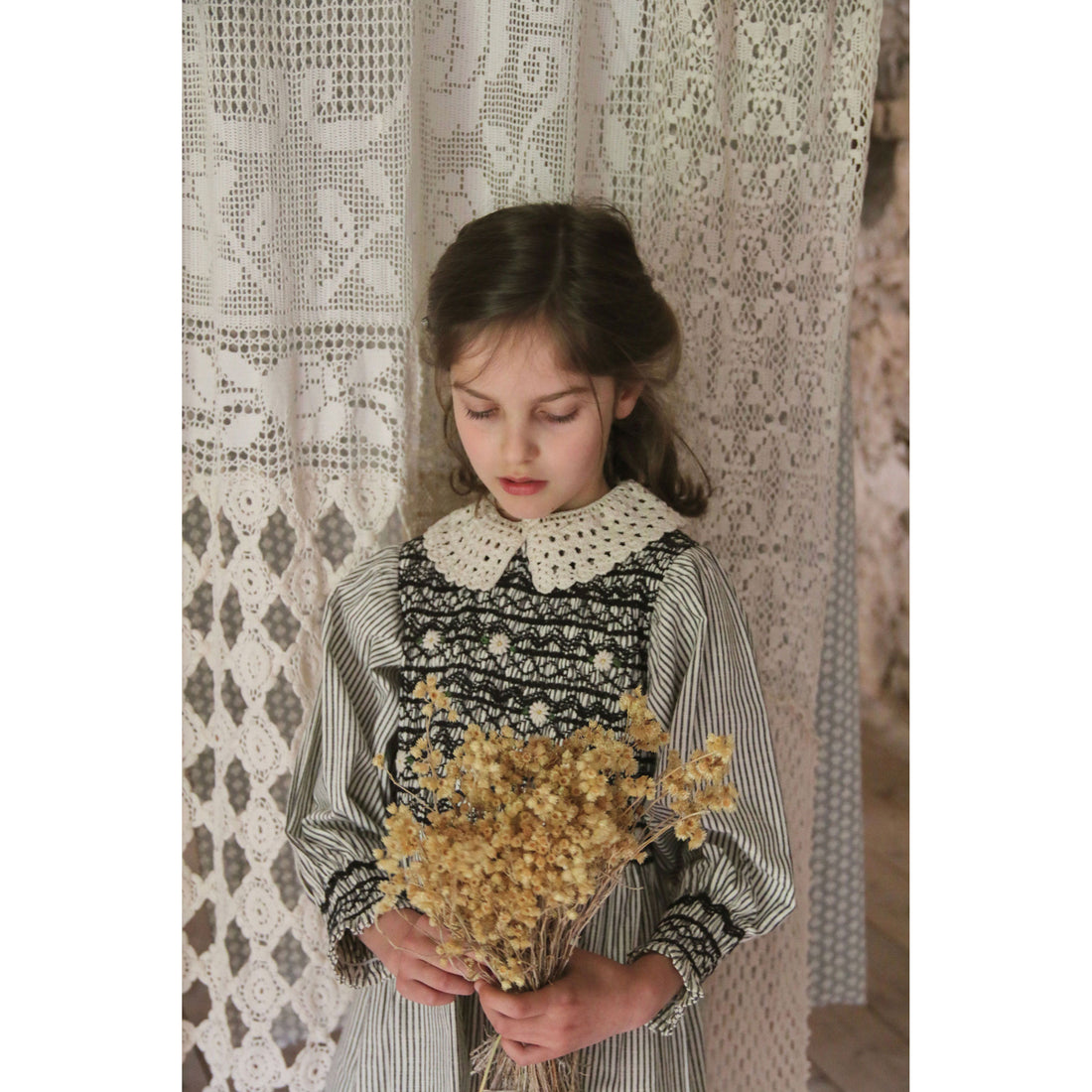 Bonjour Black Stripe Handsmock Blouse