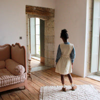 Bonjour Ivory Dyed Denim Apron Dress