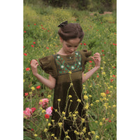 Bonjour Kaki Taffetas Pleated Dress