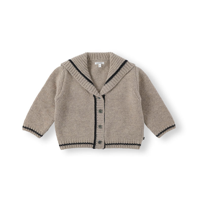 Bene Bene Sand Beige Marine Sailor Knit Cardigan