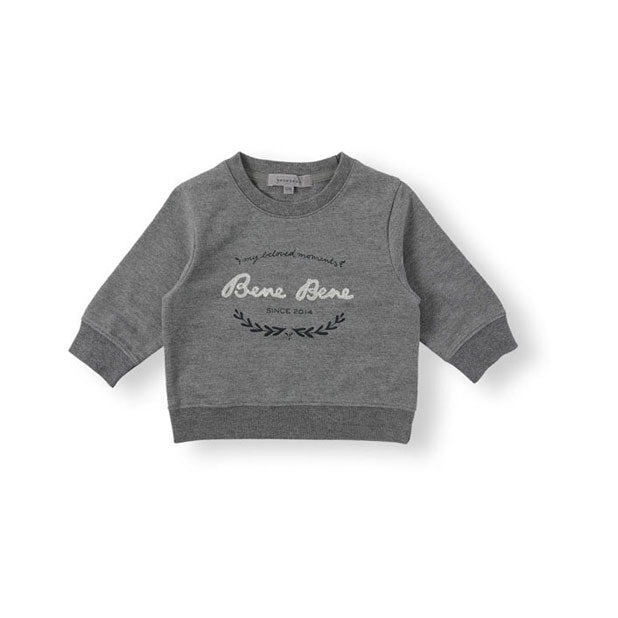 Bene Bene Melange Gray Baby BENE Broderie Sweatshirt