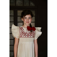 Bonjour Ivory Taffetas Pleated Dress