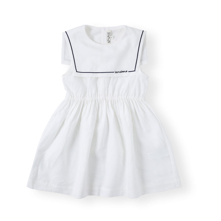 Bene Bene Ivory Marine Collar Dress
