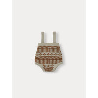 Bene Bene Green Beige Baby Jardin Suspender Knit Bloomer