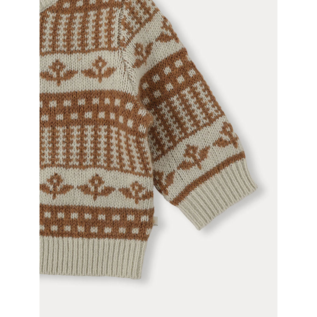 Bene Bene Green Beige Baby Jardin Knit Cardigan