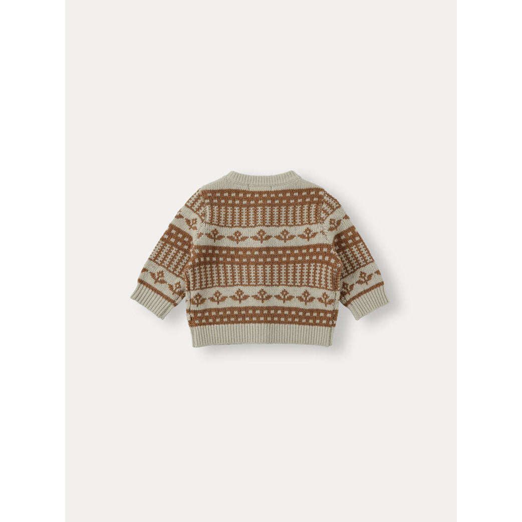Bene Bene Green Beige Baby Jardin Knit Cardigan