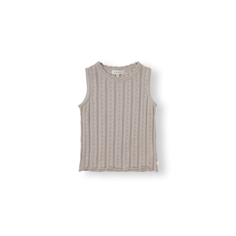 Bene Bene Indi Pink Flutter Eyelet Knit Sleeveless