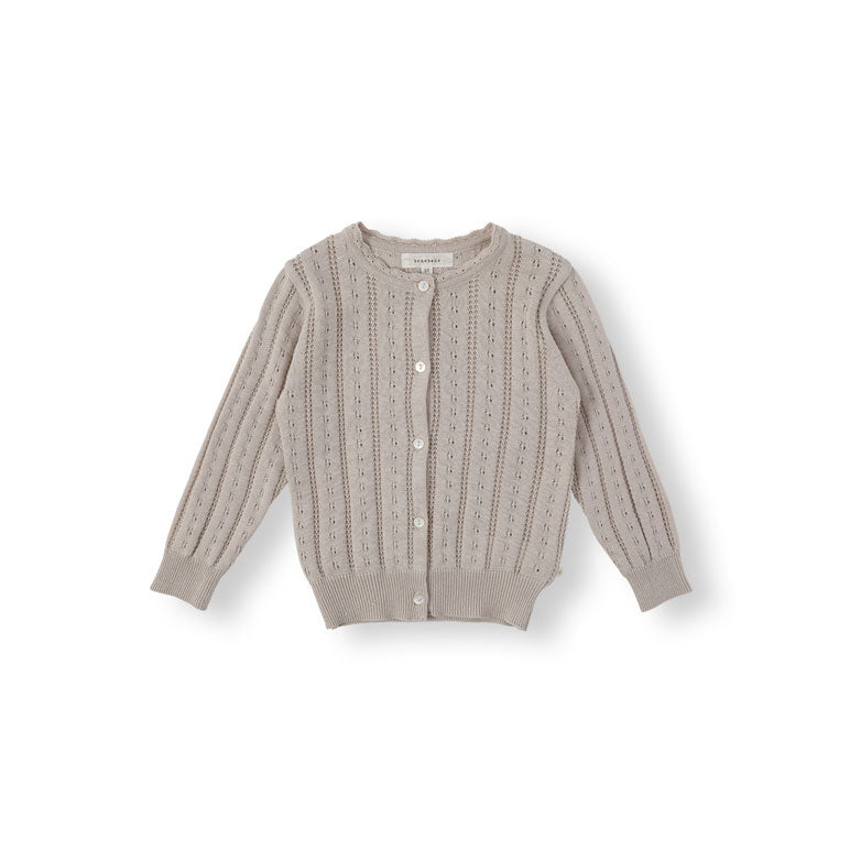 Bene Bene Indi Pink Baby Flutter Eyelet Knit Cardigan