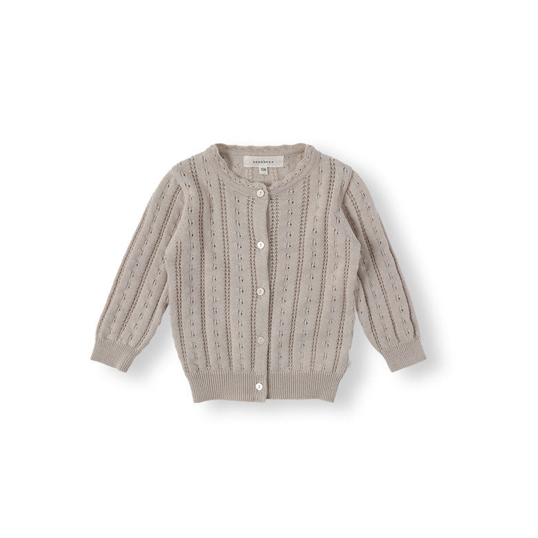 Bene Bene Indi Pink Flutter Eyelet Knit Cardigan