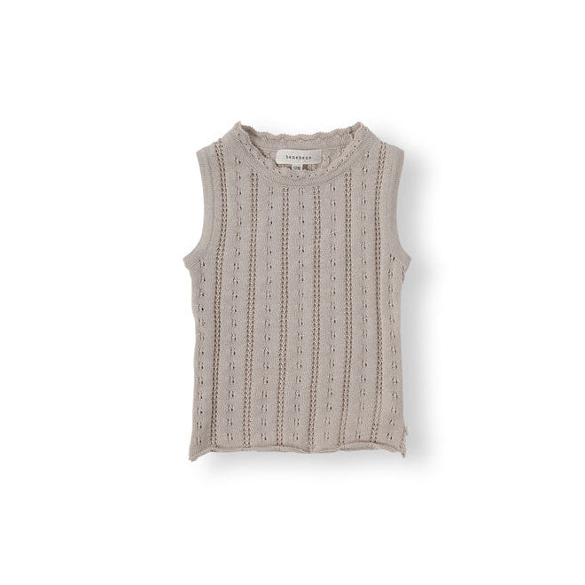Bene Bene Indi Pink Baby Flutter Eyelet Knit Sleeveless