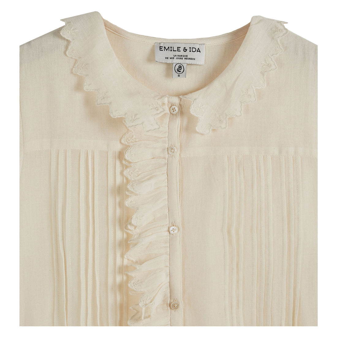 Emile et Ida Chantilly  Embroidered Womens Blouse