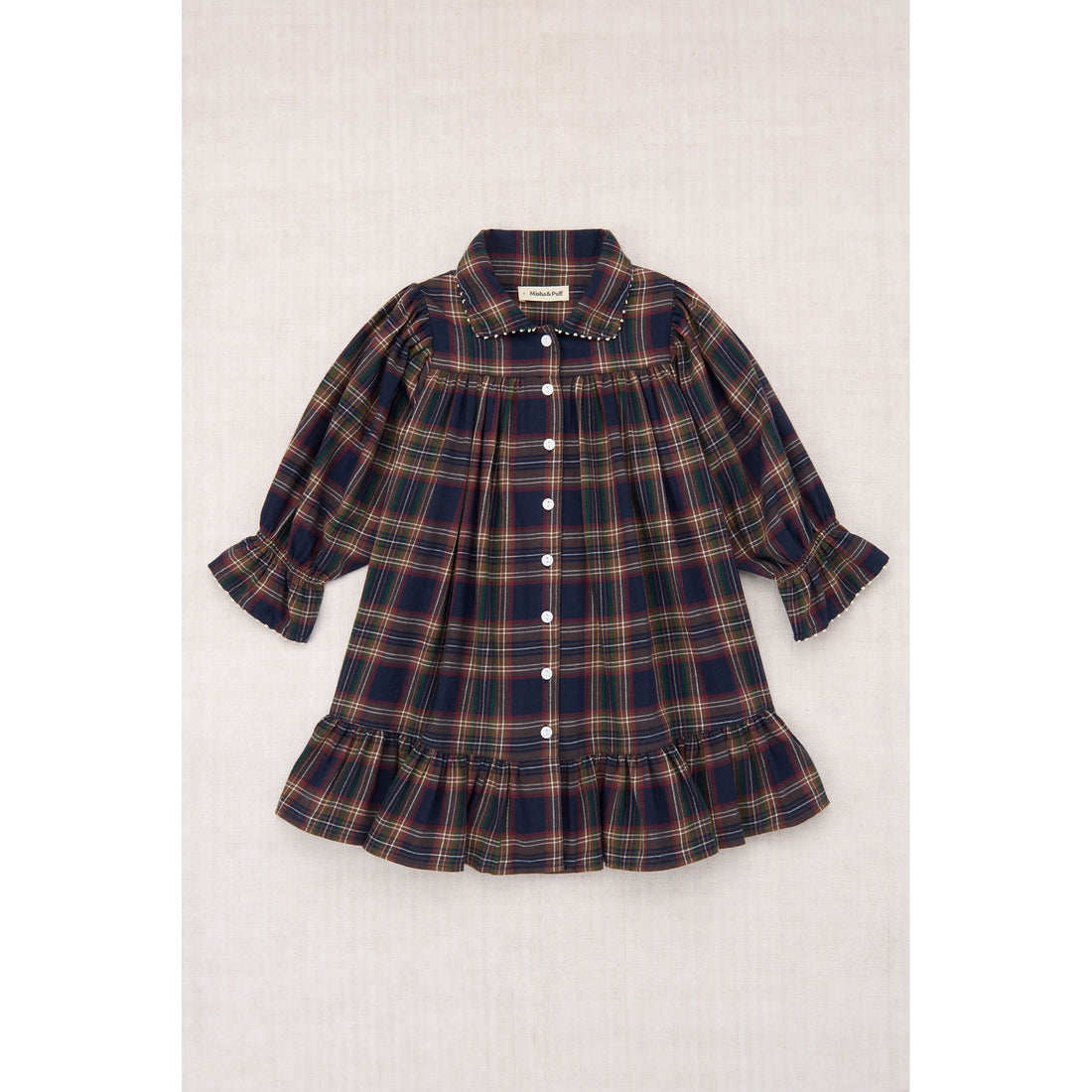 Misha and Puff  Ink Plaid Ingrid Dress