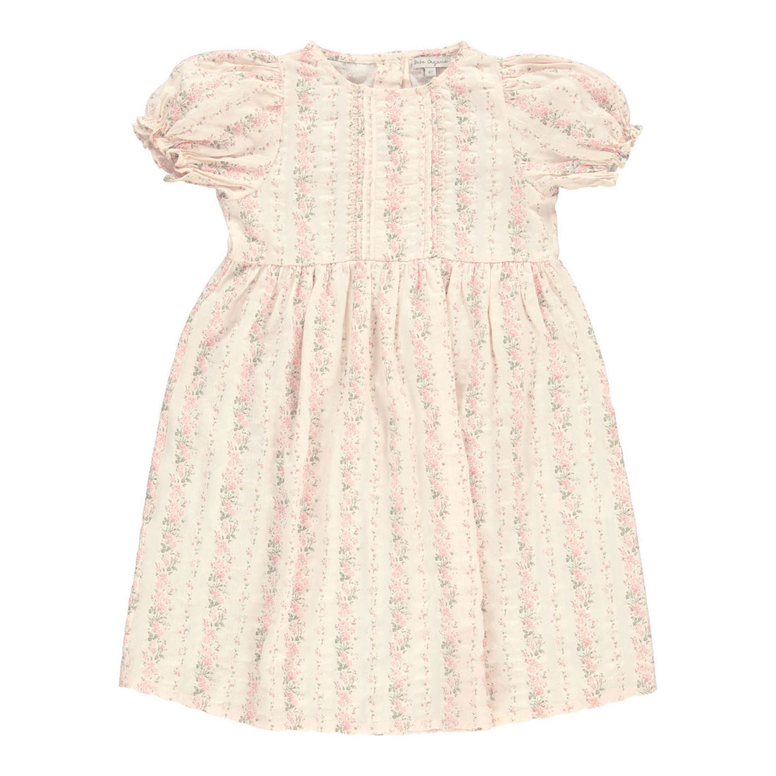 Bebe Organic Floral Stripes Irene Dress