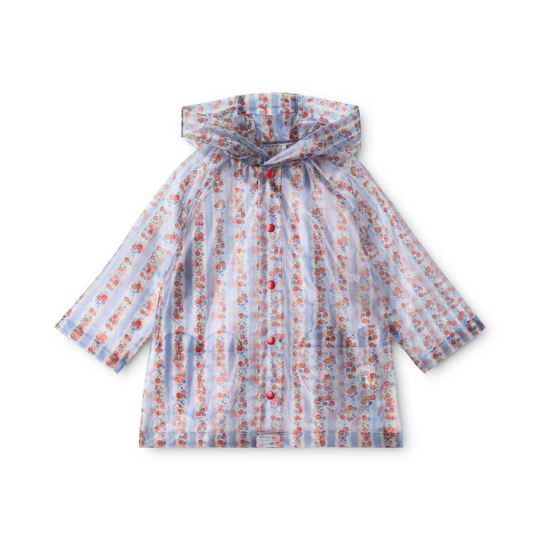 Floss Blue Air Rose Iris Raincoat