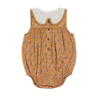 Little Cotton Clothes Saffron Floral Iris Romper