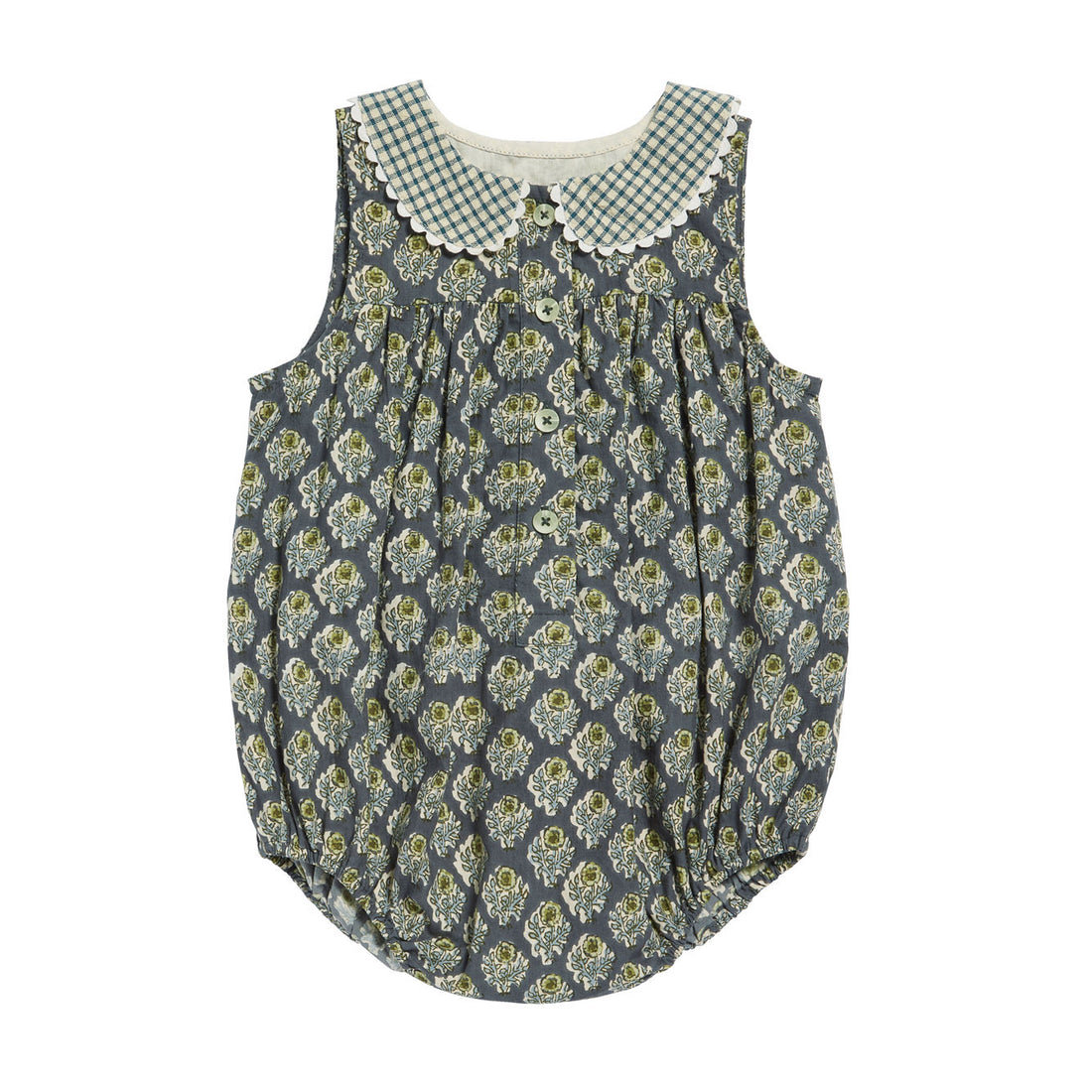 Little Cotton Clothes Thistle Floral Iris Romper