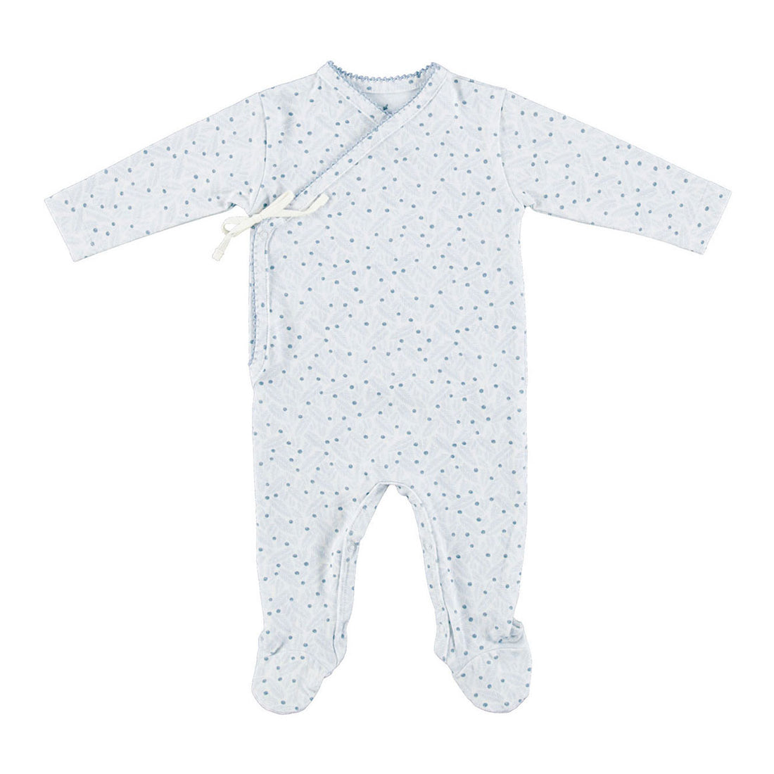 Bebe Organic Blue Leaves Iver Wrap Overall