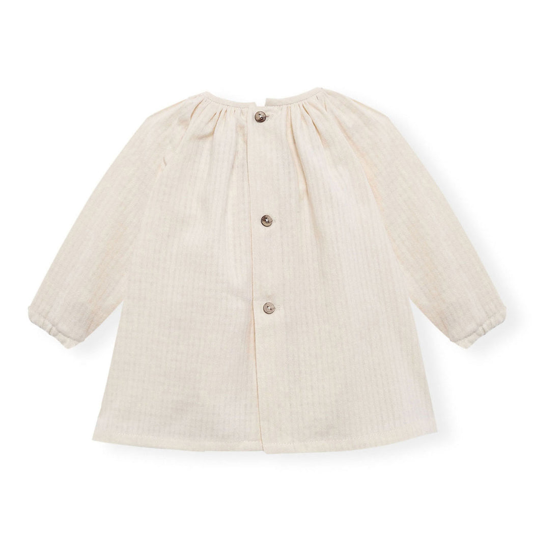 Birinit Ivory Mauve Embroidered Baby Blouse