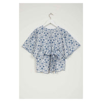 Indee Off White Embroidered Bicolor Lace Top