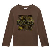 Hugo Boss Brown Long Sleeve T-Shirt