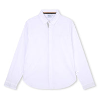 Hugo Boss White Plain Shirt