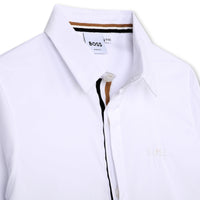 Hugo Boss White Plain Shirt