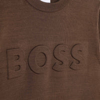 Hugo Boss Brown Mini Me Tone On Tone Sweater